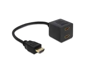 Delock adaptér HDMI 1.4,  1x samec > 2x samice