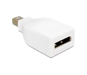 Delock adaptér Displayport mini samec > Displayport samice, bílý