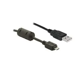 DeLock kabel USB 2.0 A samec > micro-USB B samec, ferit, délka 1m