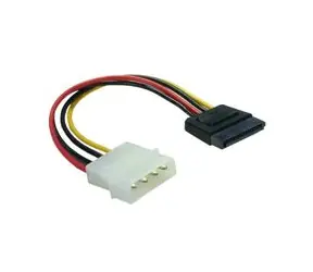 Redukce napájení MOLEX 4-pin na SATA 15-pin přímý, 6 cm
