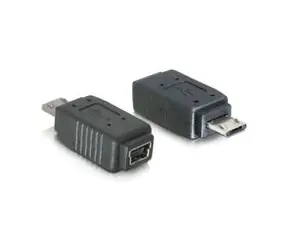DeLock redukce micro USB B samec na USB mini 5pin samice