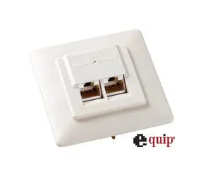 Zásuvka pod omítku Cat.5e, 2-Port RJ45, bílá