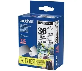 Brother - TZ-FX261, bílá / černá, 36 mm,  s flexibilní páskou