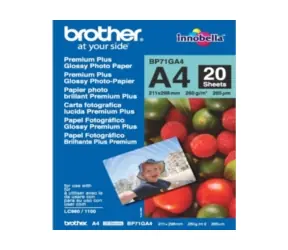 Brother fotopapír BP71GA4, 20 listů, A4, Premium Glossy, 260g