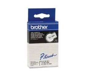 Brother - TC-201 bílá / černá - 1 ks (12mm)