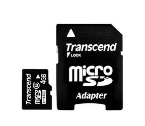 Transcend micro SDHC karta 4GB Class 6 + adaptér