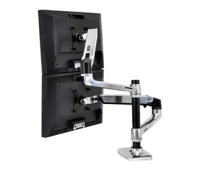 ERGOTRON LX Dual Stacking Arm stříbrná / Stolní držák s ramenem pro dva LCD