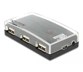 DeLock HUB USB 2.0 4-portový externí vč. napáječe