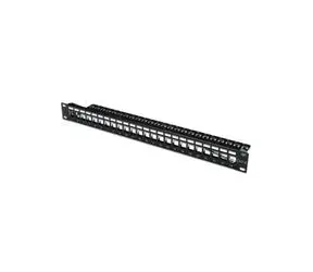 Digitus Blank Patch Panel, 24 port, stíněný, 1U, černý