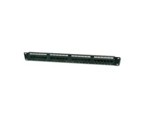 DIGITUS Patch Panel 19",CAT6,8P8C,LSA,1U,24 x RJ45, nestíněný,černý