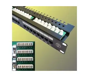 UTP Patch panel 24 port Cat.5E Black L type