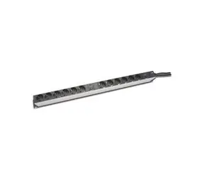 DIGITUS 19" PDU, 1U hliník, SCHUKO -> 12x CEE 7/4, přepěťová ochrana