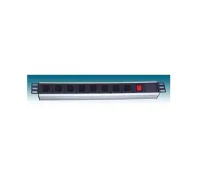 PremiumCord 19" PDU, 1U, 9xIEC (C13), 2m kabel Euro,vypínač