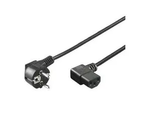 PremiumCord napájecí kabel 240V, délka 2m CEE7 pravoúhlý/IEC C13 pravoúhlý
