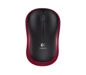 Logitech myš Wireless Mouse M185 / optická / 3 tlačítka / červená-černá
