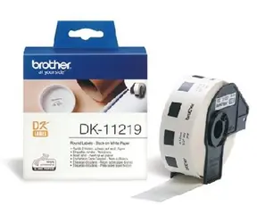 Brother - DK 11219 / papírové / kulaté / průměr 12 mm - 1200 ks