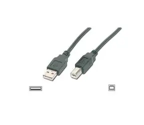 Digitus USB kabel A/samec na B-samec, 2x stíněný, černý, 3m