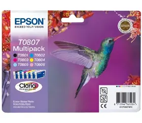 Epson T0807 originální cartridge / 6x 7.4 ml / Multipack