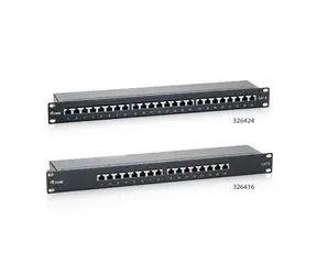 STP Patchpanel, equip, Cat.6, 24-Port - černý