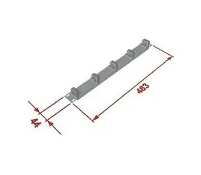 Triton 19" vyvazov. panel 1U plastový 5 x úchytka BK