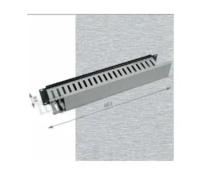 Triton 19" vyvazov. panel 2U jednostranná plast. lišta BK