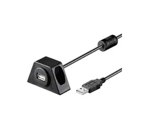Wiretek Kabel USB2.0 A-A 2m prodlužovací na přišroubování (A-M/A-F)