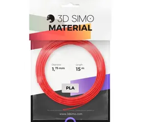 3DSimo Filament PLA II - červená & fialová & zelená 15m