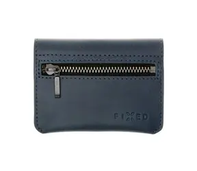 FIXED Tripple Wallet AirTag Kožená peněženka z pravé hovězí kůže modrá