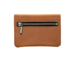 FIXED Tripple Wallet AirTag Kožená peněženka z pravé hovězí kůže hnědá
