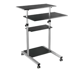 LogiLink BP0070 stříbrná / Pojízdná pracovní stanice / nosnost 60kg