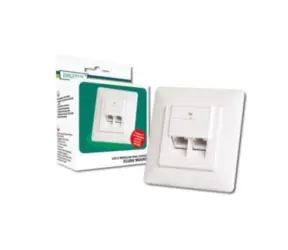 PremiumCord Zásuvka 2xRJ45 pod omítku, UTP Cat5e