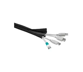 Pás na svazování kabelů, suchý zip, délka 1.80m a šířka 2-4cm, černá barva