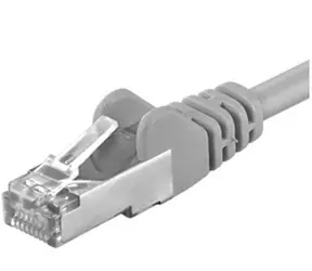 PremiumCord SFTP CAT6A 0.5m šedá / Patch kabel / RJ45-RJ45