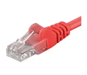 PremiumCord UTP CAT5E 0.5m červená / Patch kabel / RJ45-RJ45