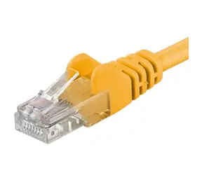 PremiumCord UTP CAT5E 0.5m žlutá / Patch kabel / RJ45-RJ45