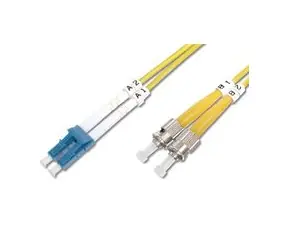 DIGITUS Fiber Optic Patch Cord, LC to ST Singlemode 09/125 µ, Duplex Length 2m