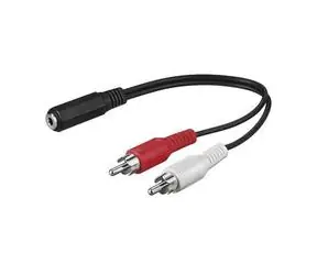 PremiumCord Kabel Jack 3.5mm F - 2xCINCH M 1.5m