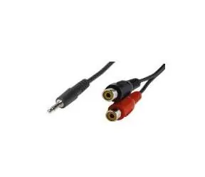 PremiumCord Kabel Jack 3.5mm-2xCINCH M/F 2m