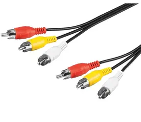 PremiumCord Kabel 3x CINCH-3x CINCH M/M 10m