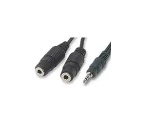 PremiumCord / prodlužovací / Jack 3,5mm M - 2xJack 3,5mm F / 2m