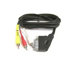 PremiumCord Kabel SCART - 3xCINCH M/M 1.5m in/out přepínač
