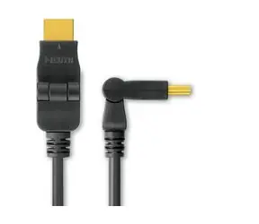 PremiumCord Kabel HDMI A - HDMI A M_M 2m,  otočné zlacené konektory,HDMI 1.3b