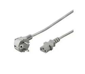 PremiumCord Kabel síťový 230V k počítači 2m šedý
