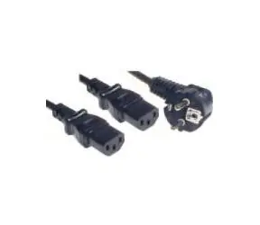 PremiumCord Kabel síťový 230V, Y-kabel přívodní M-2x F