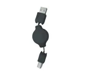 PremiumCord USB navíjecí kabel 0,9m A-B