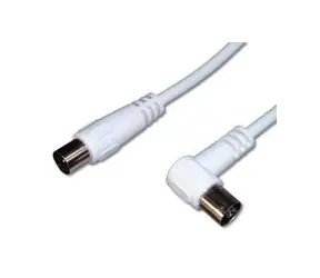 PremiumCord TV kabel M/F konektor 90, 75 Ohm 5m
