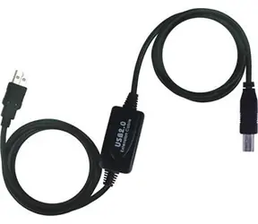 PremiumCord USB 2.0 repeater a propojovací kabel A/M-B/M 10m