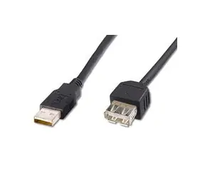 PremiumCord USB 2.0 kabel prodlužovací, A-A, 3m černá
