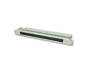 DIGITUS CAT3 ISDN patch panel,nestíněný, 50-port RJ45, 8P4C, LSA,1U,Rack Mount,šedá, RAL 7035