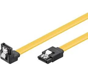 PremiumCord SATA III 90° kabel s kovovou západkou 0.3m